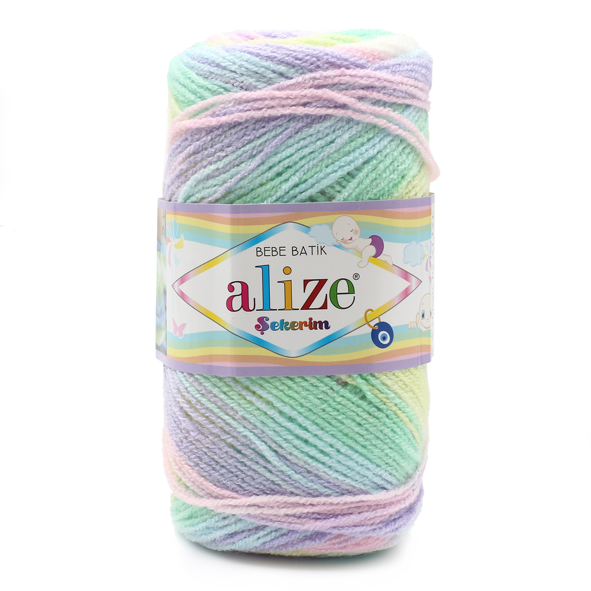 

Пряжа ALIZE Sekerim Batik 100г, 320м, 100% акрил, 2132 секционный, 5 мотков