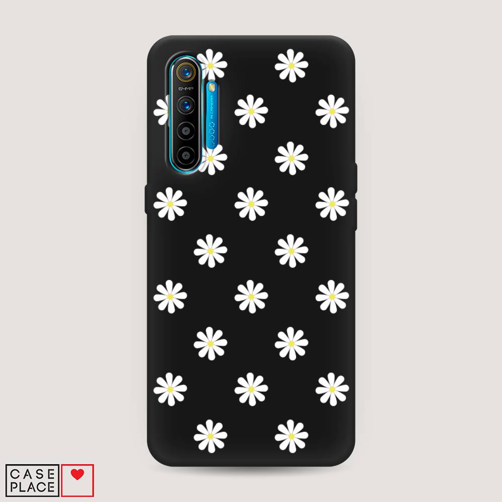 

Матовый силиконовый чехол "Маленькие ромашки" на Realme XT, 251452-1