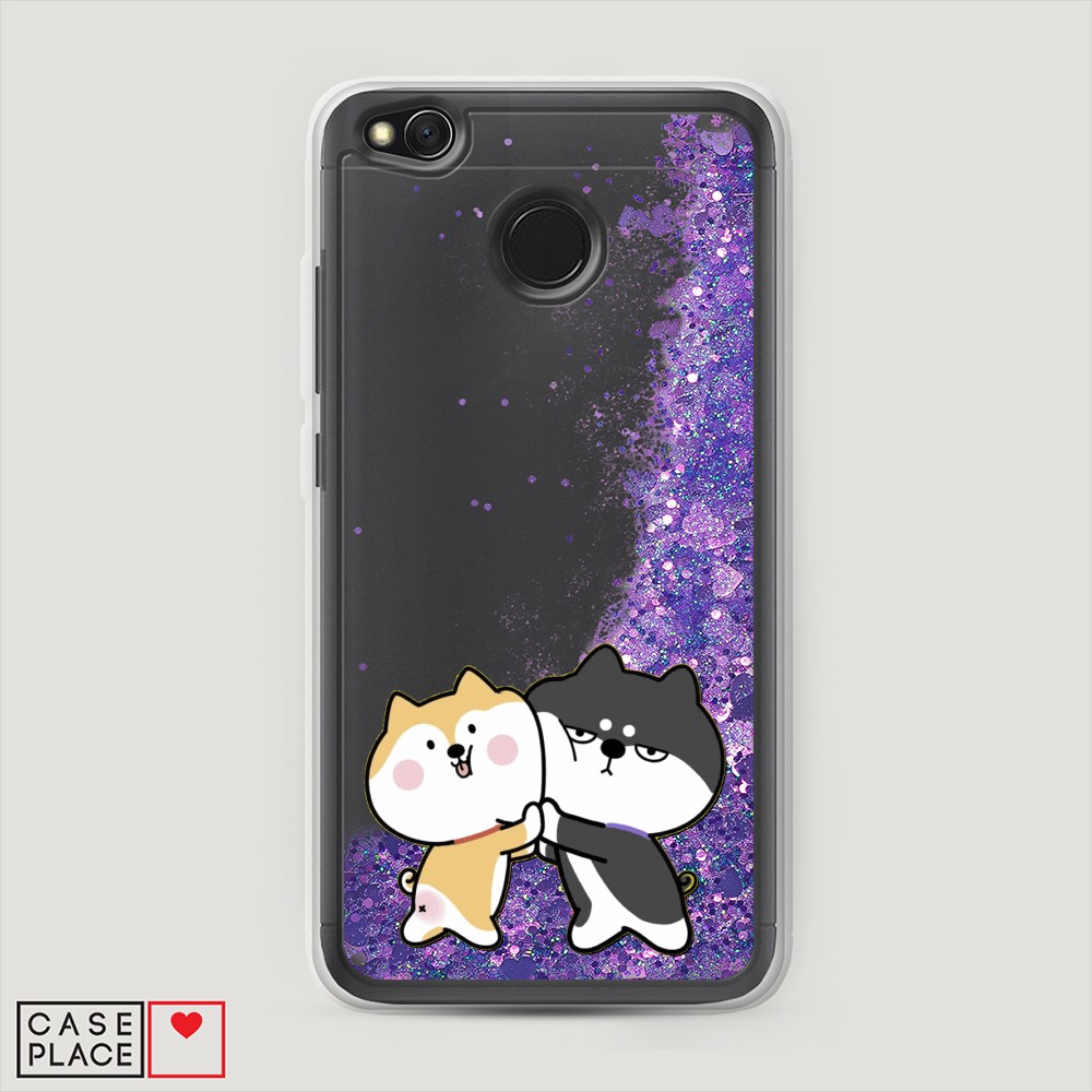 

Жидкий чехол с блестками "Обнимашки акита" на Xiaomi Redmi 4X, 31492-1