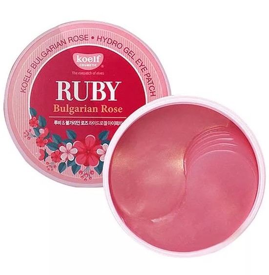 Патчи для глаз Koelf Ruby Bulgarian Rose Eye Patch гидрогелевые 60 шт