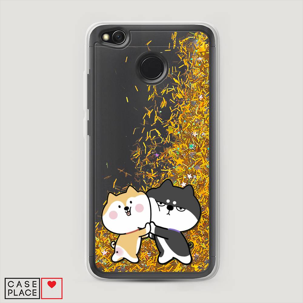 

Жидкий чехол с блестками "Обнимашки акита" на Xiaomi Redmi 4X, 31490-1