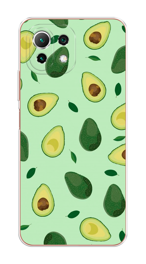 

Чехол на Xiaomi Mi 11 Lite/5G NE "Blue avocado", Коричневый;зеленый, 311750-1