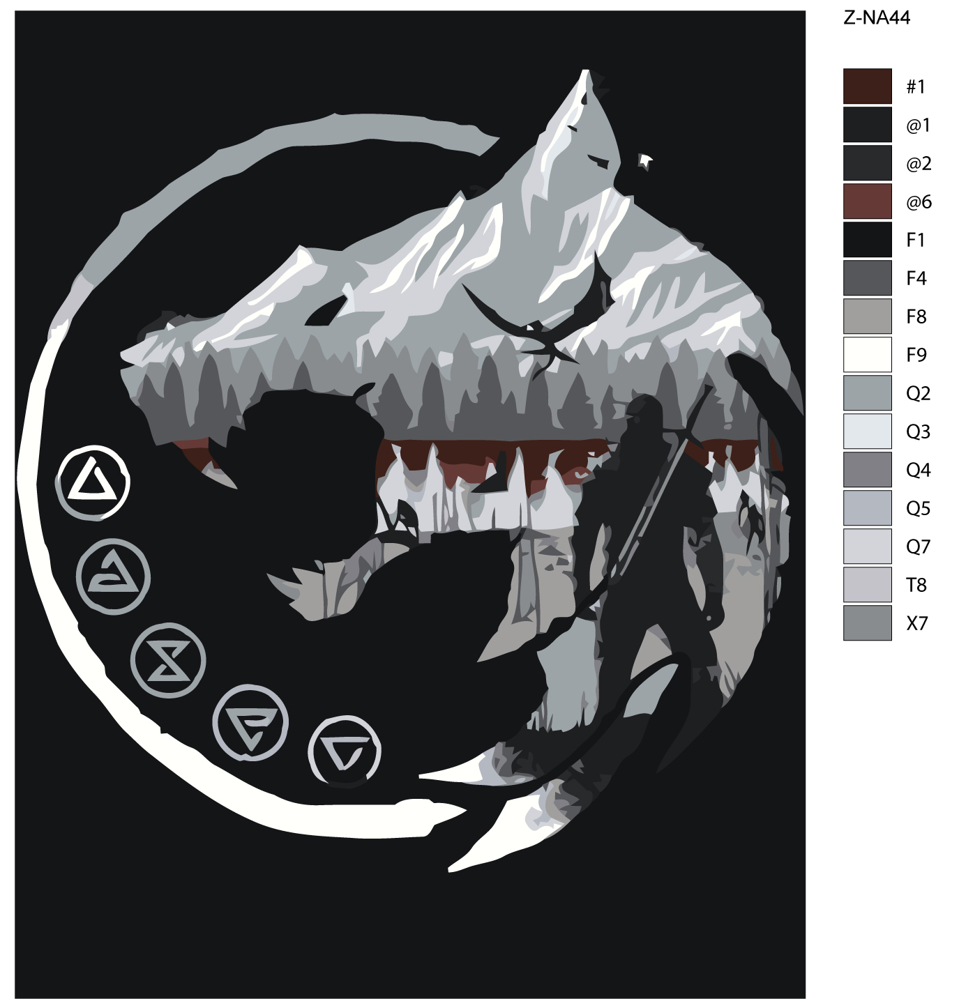 

Картина по номерам, Волк Ведьмак, Живопись по номерам, 80 х 100, Z-NA44, Z-NA44