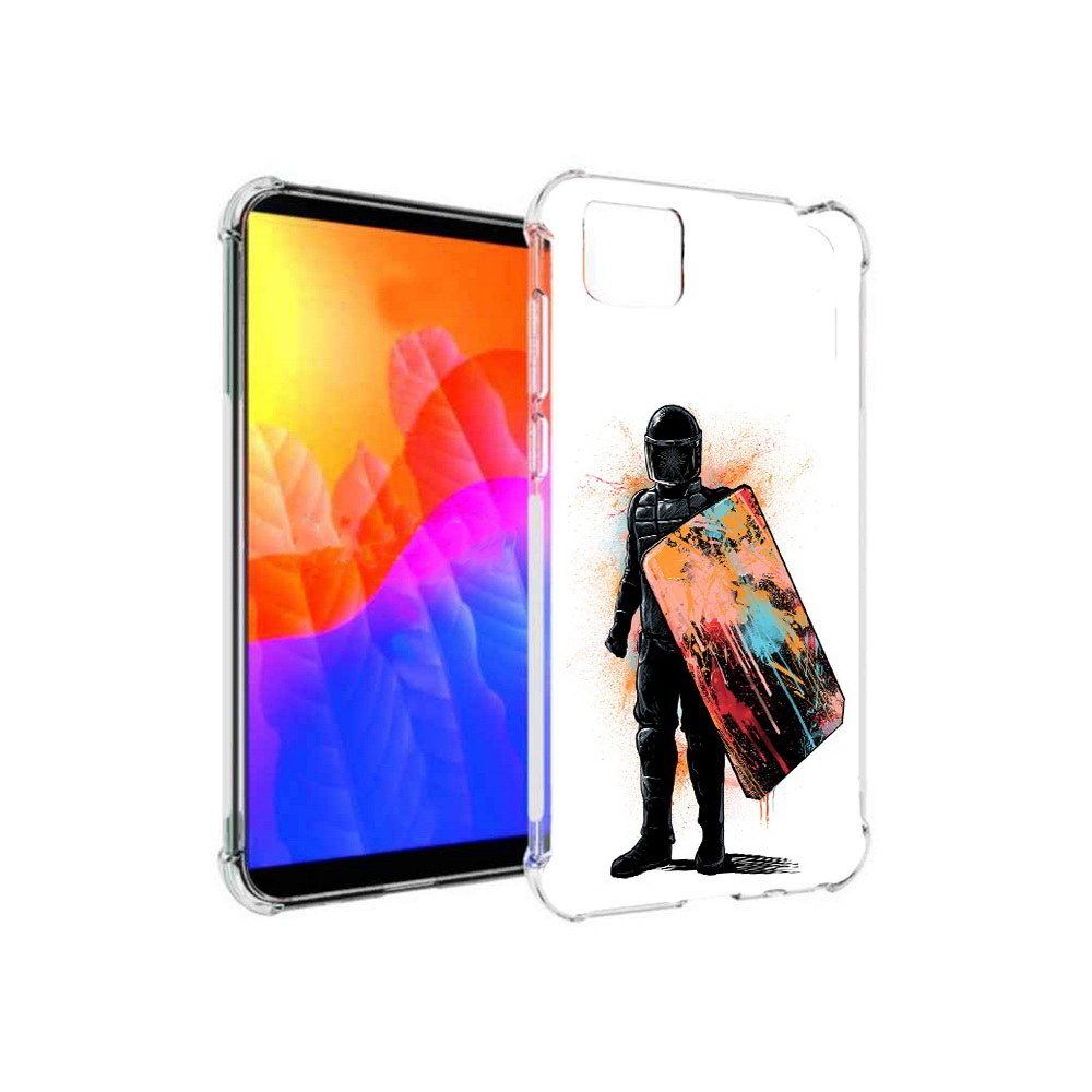 

Чехол MyPads солдат с красочным щитом для Honor 9S, Прозрачный, Tocco