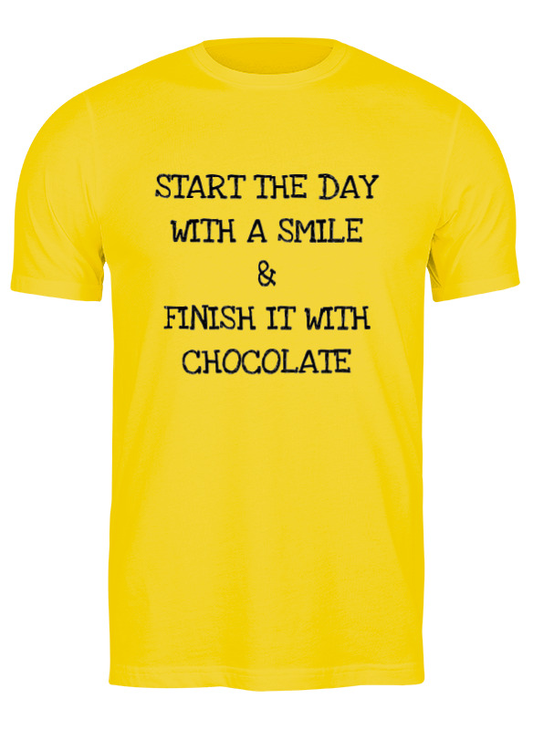 

Футболка мужская Printio Smile and chocolate желтая 2XL, Желтый, Smile and chocolate