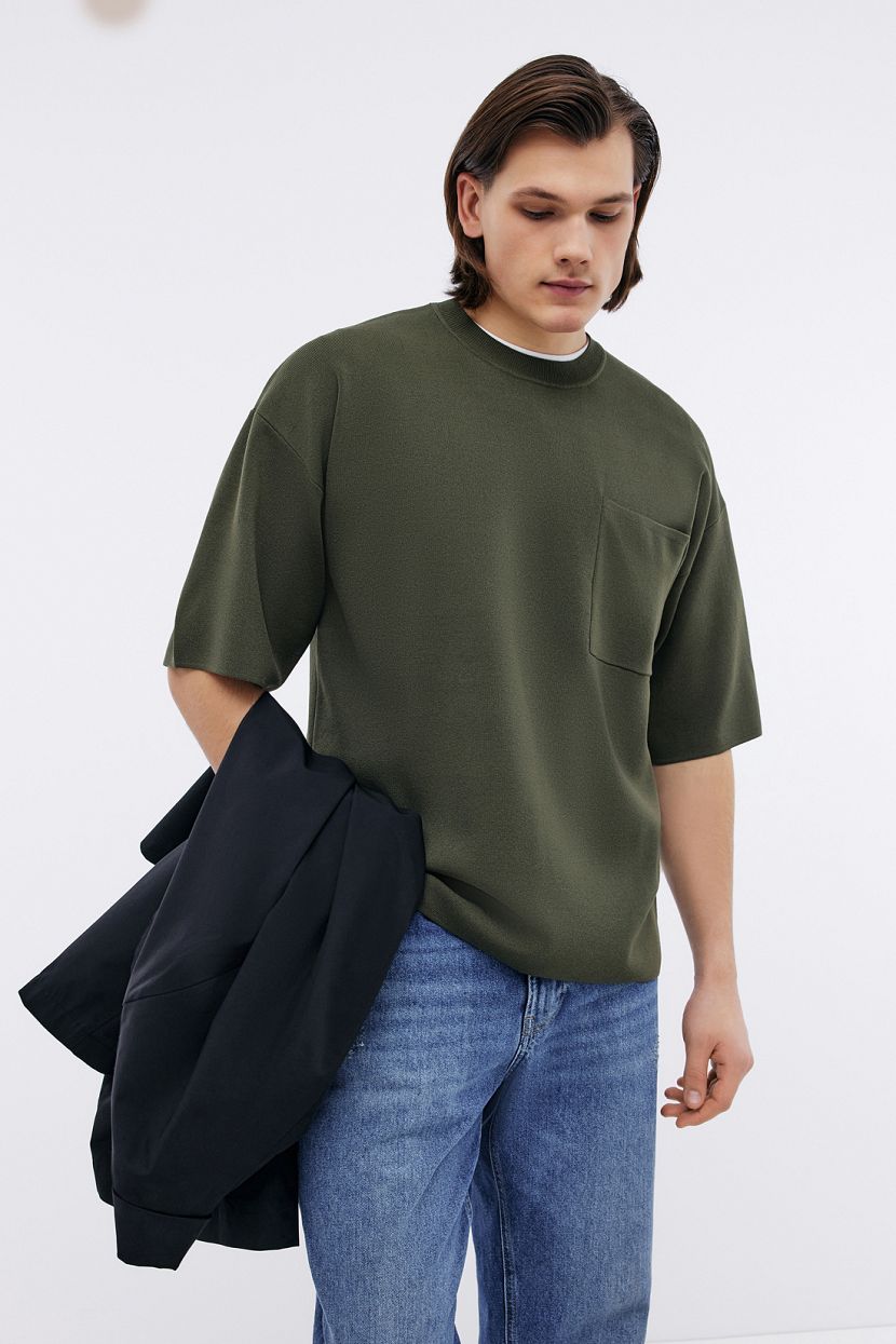 

Джемпер мужской Baon B6324026 хаки 2XL, B6324026