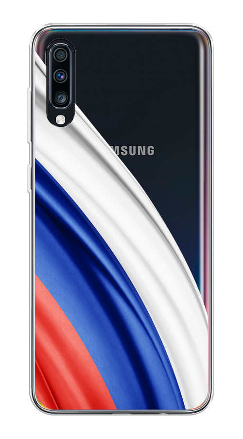 

Чехол на Samsung Galaxy A70 "Флаг России уголок", Белый;синий;красный;прозрачный, 28150-1