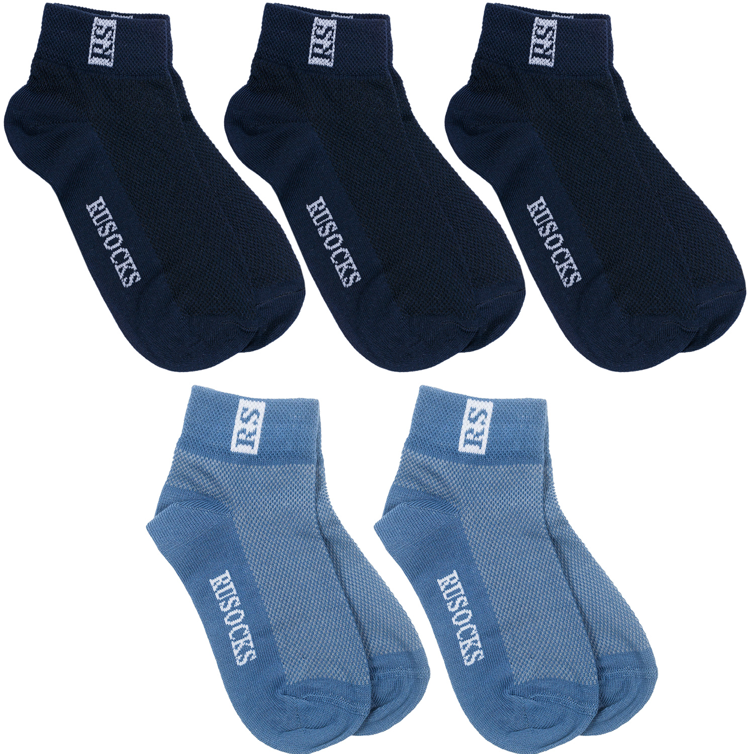 Носки для мальчиков Rusocks 5-Д-36 цв. синий; белый р. 20-22