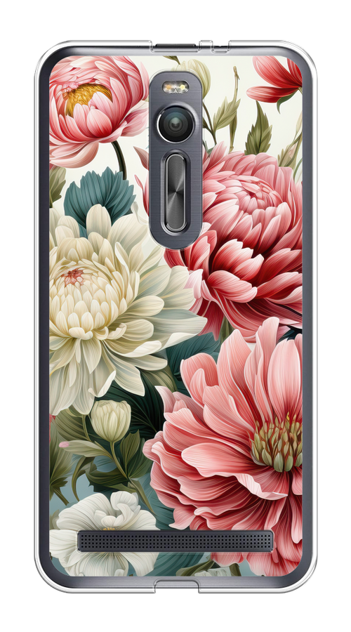 

Чехол на Asus Zenfone 2 ZE550ML/ZE551ML "Садовые цветы рисунок", Розовый;зеленый;белый, 40550-1