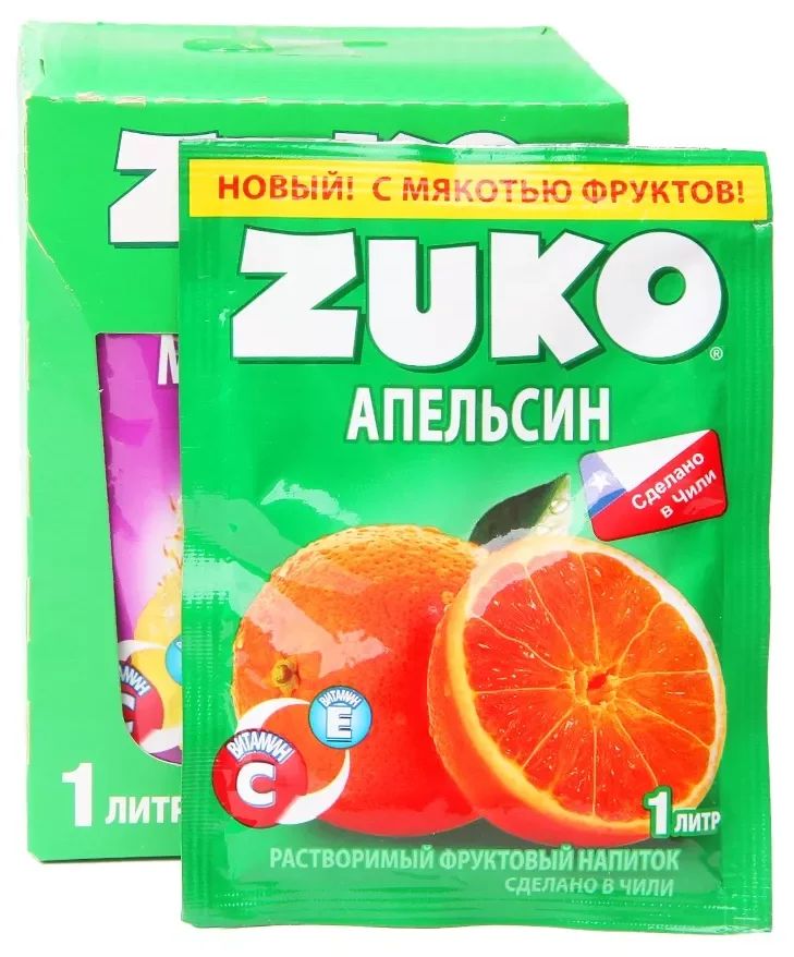 Растворимый напиток ZUKO Апельсин 12 шт по 20 г