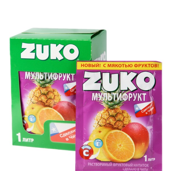 Растворимый напиток Zuko Мультифрукт 12 шт по 20 г