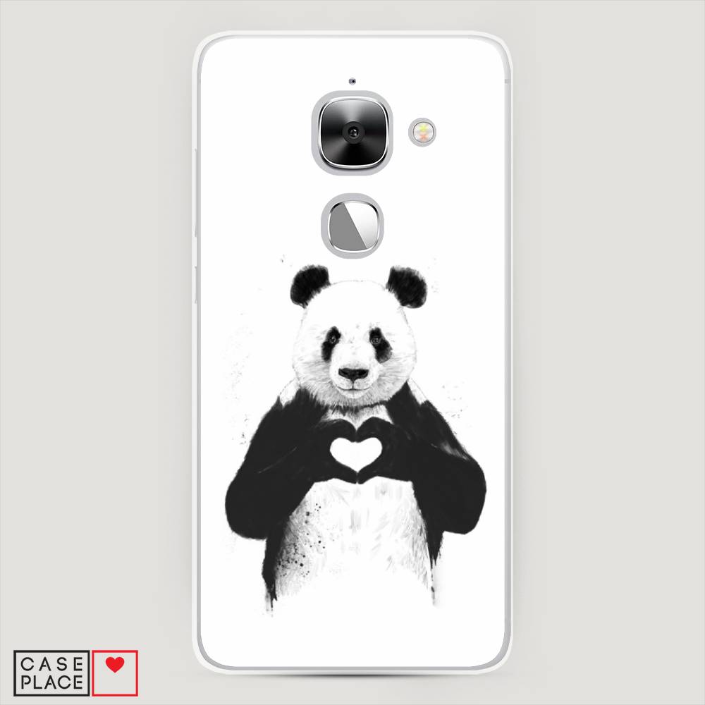 

Чехол Awog на LeEco Le Max 2 / Лееко Ле Макс 2 "Панда love", Серебристый, 140250-10
