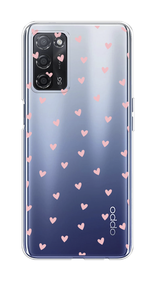 

Чехол на Oppo A55 5G "Розовые сердечки паттерн", Розовый;прозрачный, 256250-1