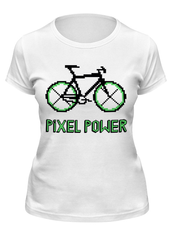

Футболка женская Printio Pixel power белая S, Белый, Pixel power