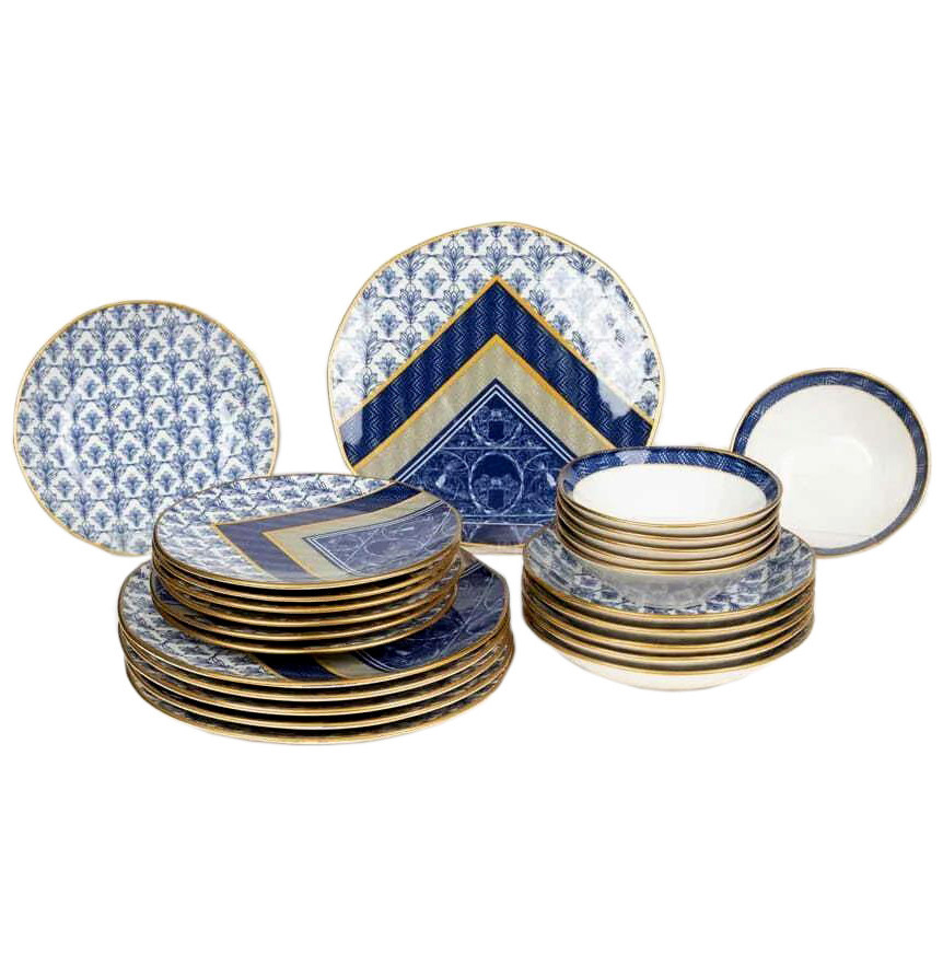 

Набор тарелок 24 предмета на 6 персон O.M.S. Collection "Azul" / 284344, Azul