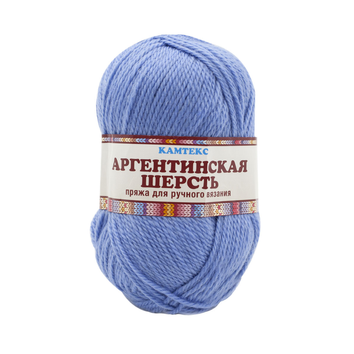 

Пряжа для вязания Камтекс Аргентинская шерсть 100г 200м (015 голубой), 10 мотков, 136071