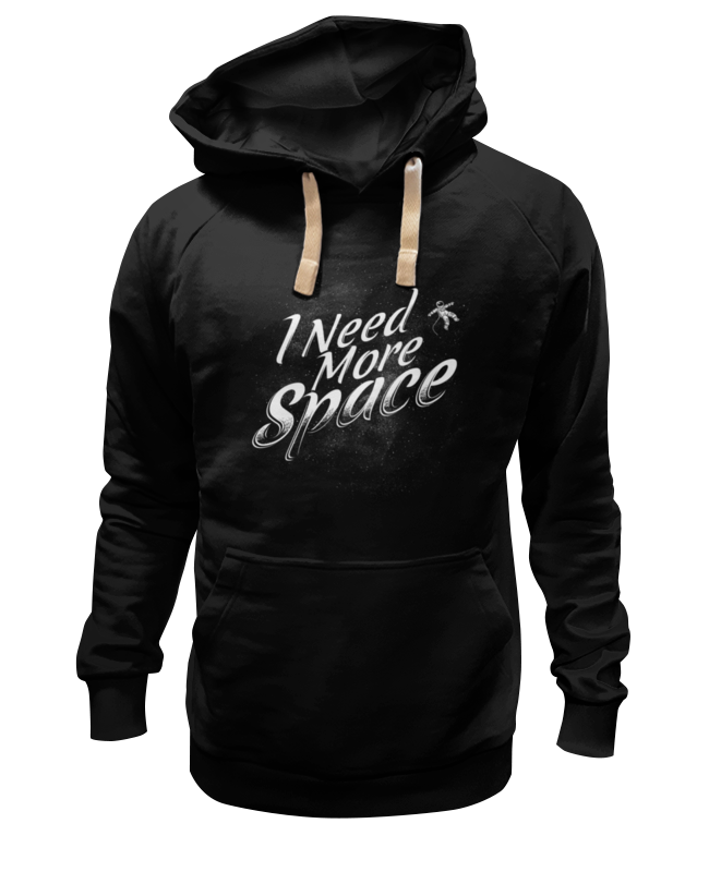 

Худи унисекс Printio I need more space черное 3XL, Черный, I need more space