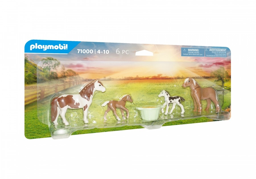 

Конструктор PLAYMOBIL 2 исландских пони с жеребенком 6 деталей, PM71000, PM71000