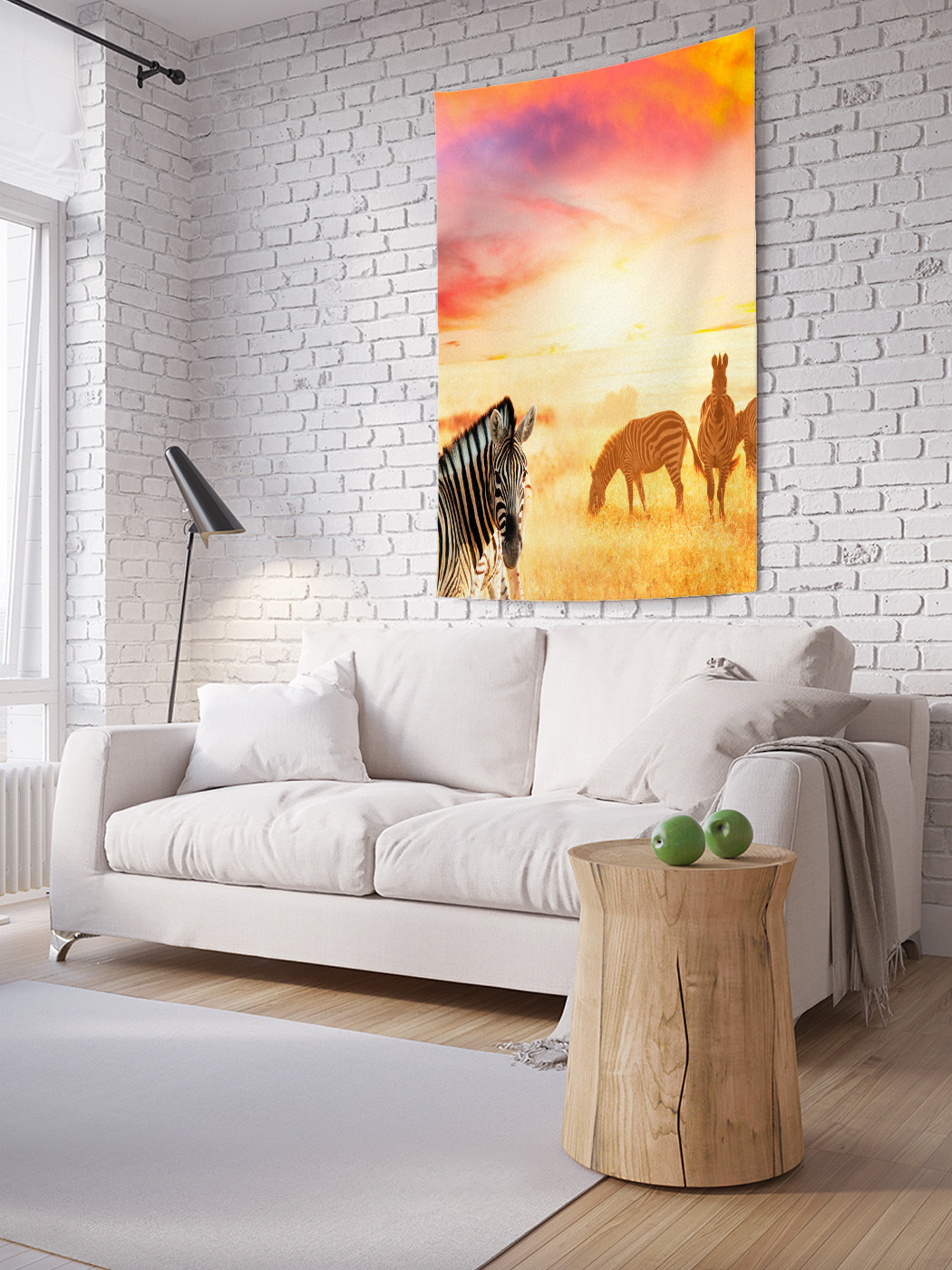

Вертикальное фотопанно на стену JoyArty Мирные зебры 100x150 см, Мирные зебры
