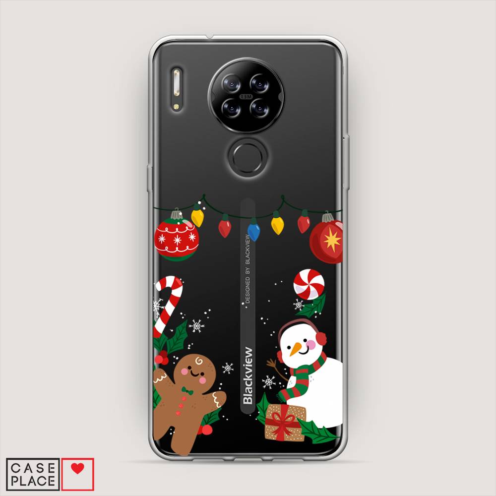 

Чехол на Blackview A80 "Новогоднее настроение", Коричневый;красный;зеленый, 280150-5