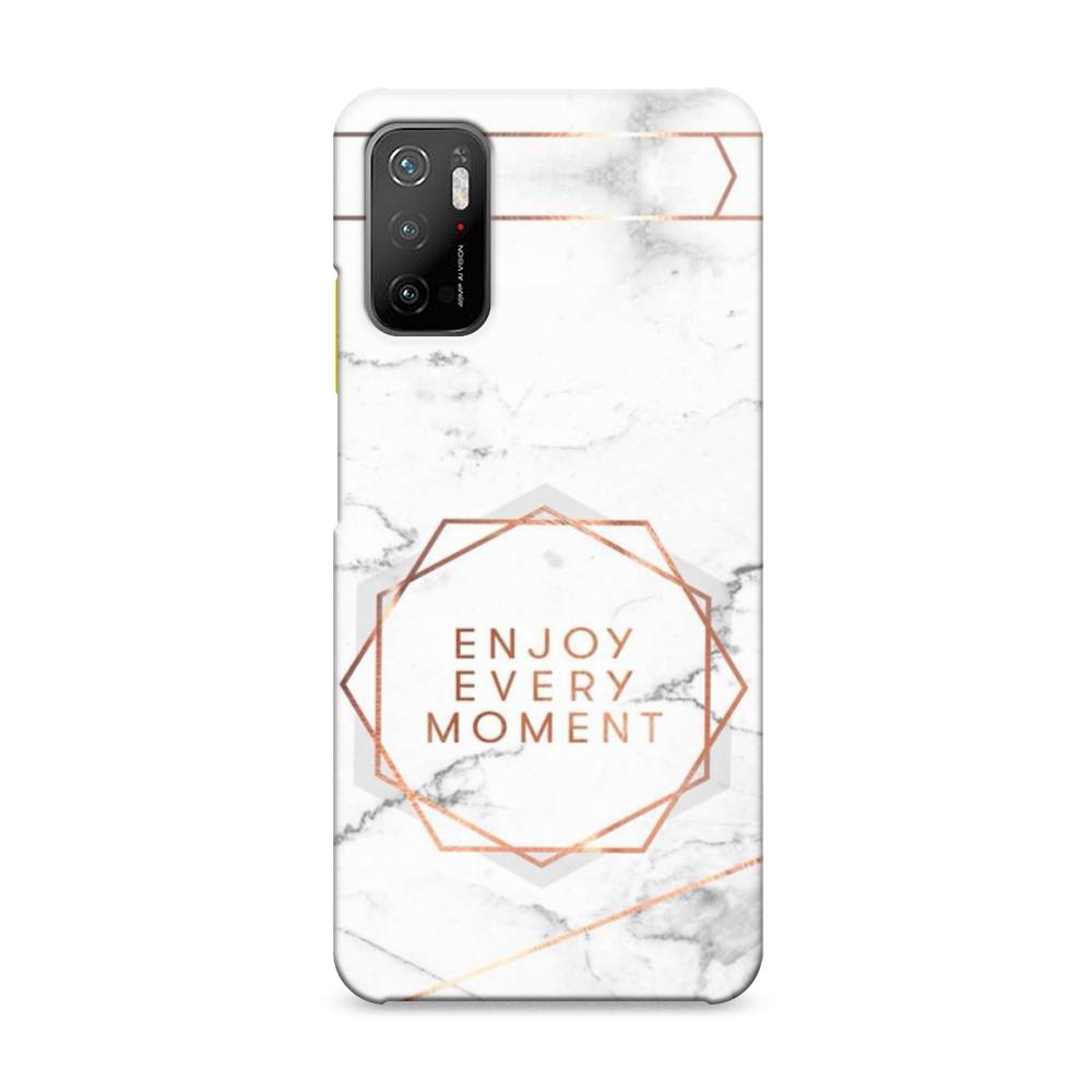 

Пластиковый чехол "Enjoy every moment мрамор" на Xiaomi Poco M3 Pro, 311020-5