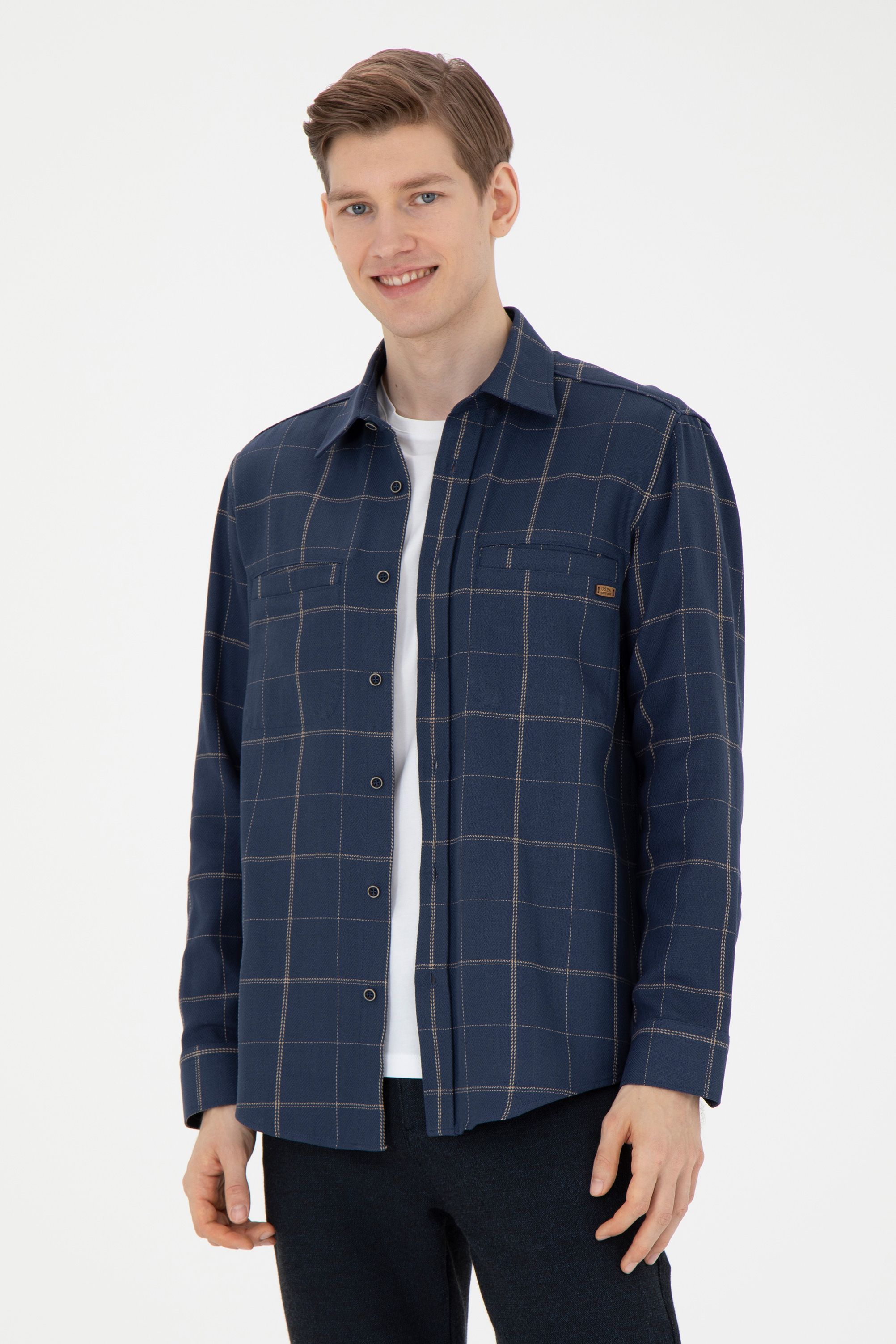 

Рубашка мужская U.S. POLO Assn. G081SZ0040TERAL синяя 2XL, Синий, G081SZ0040TERAL