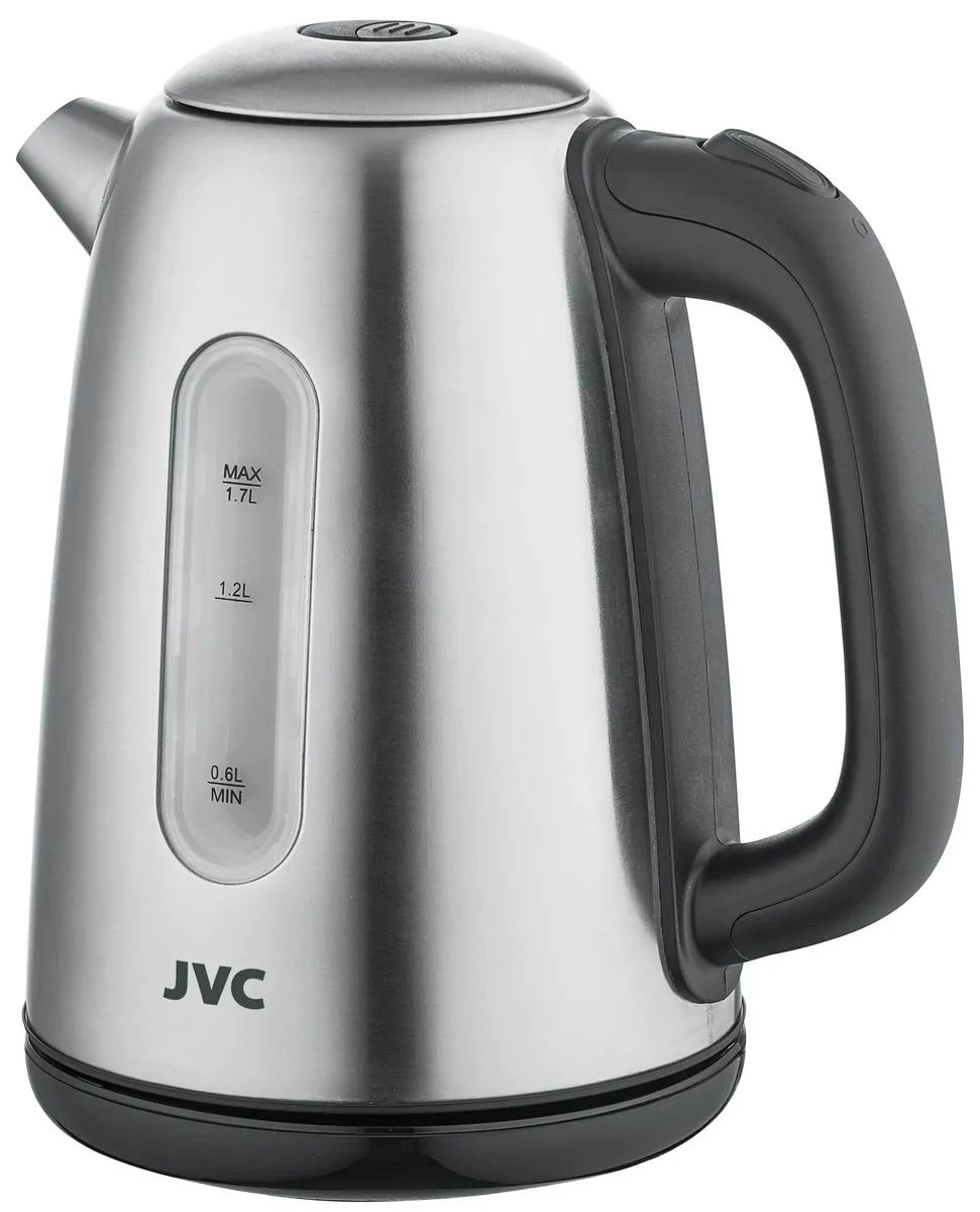 Чайник электрический JVC JK-KE1715 1.7 л белый чайник электрический jvc jk ke1715 серый 1 7 л 2200 вт скрытый нагревательный элемент нержавеющая сталь