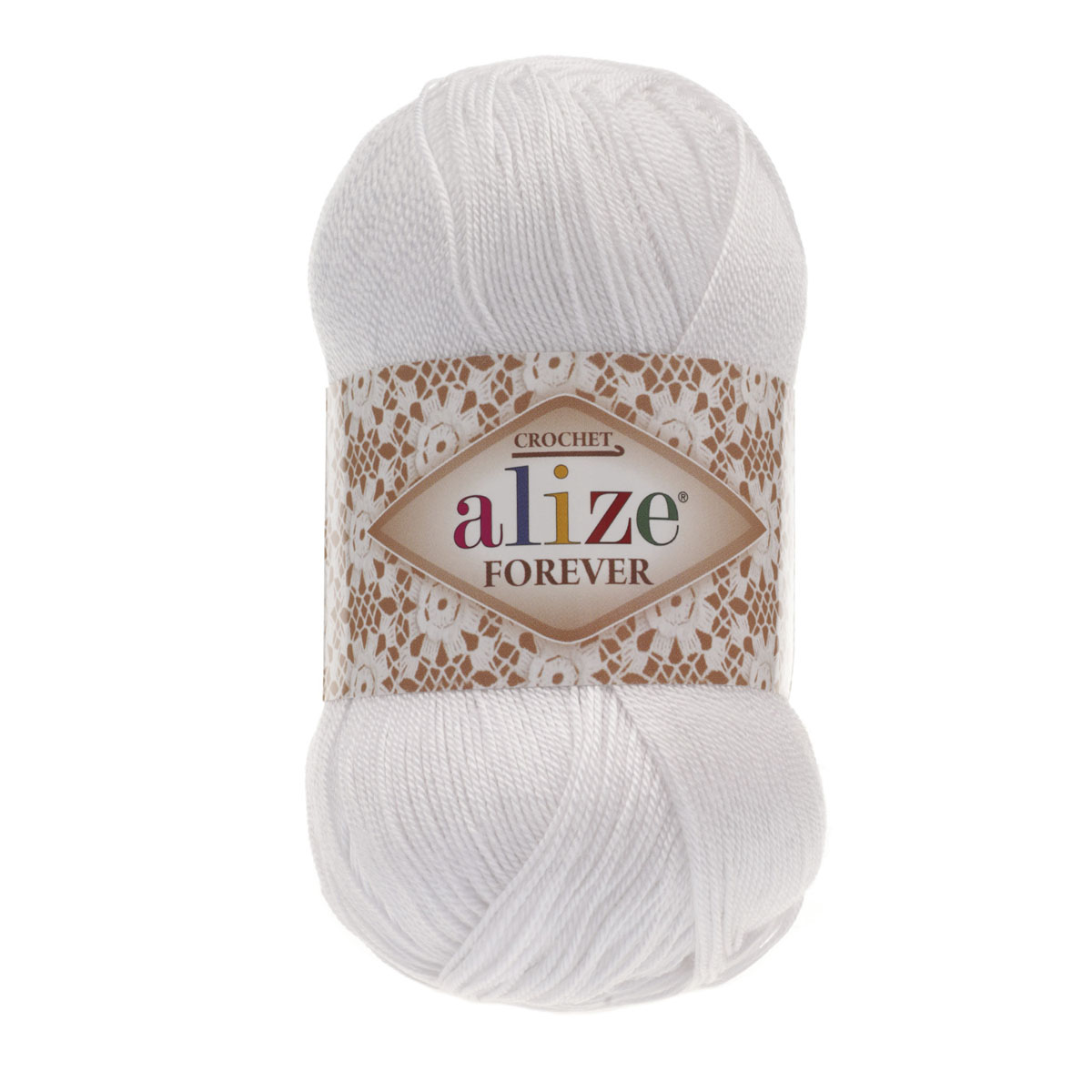 

Пряжа ALIZE Forever crochet 50г, 300м, микроакрил ТУ, 55 белый, 5 мотков