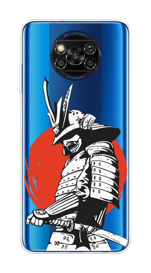

Чехол на Poco X3/X3 Pro "Самурай с катаной", Черный;красный;белый, 310650-1
