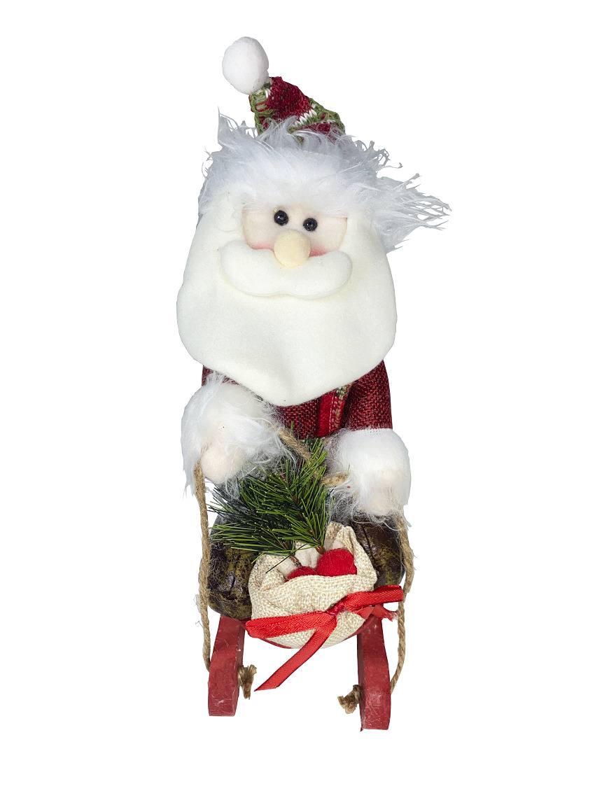 Новогодняя фигурка RETTAL Дед Мороз на санках HM6327-21-69-ded 23 см