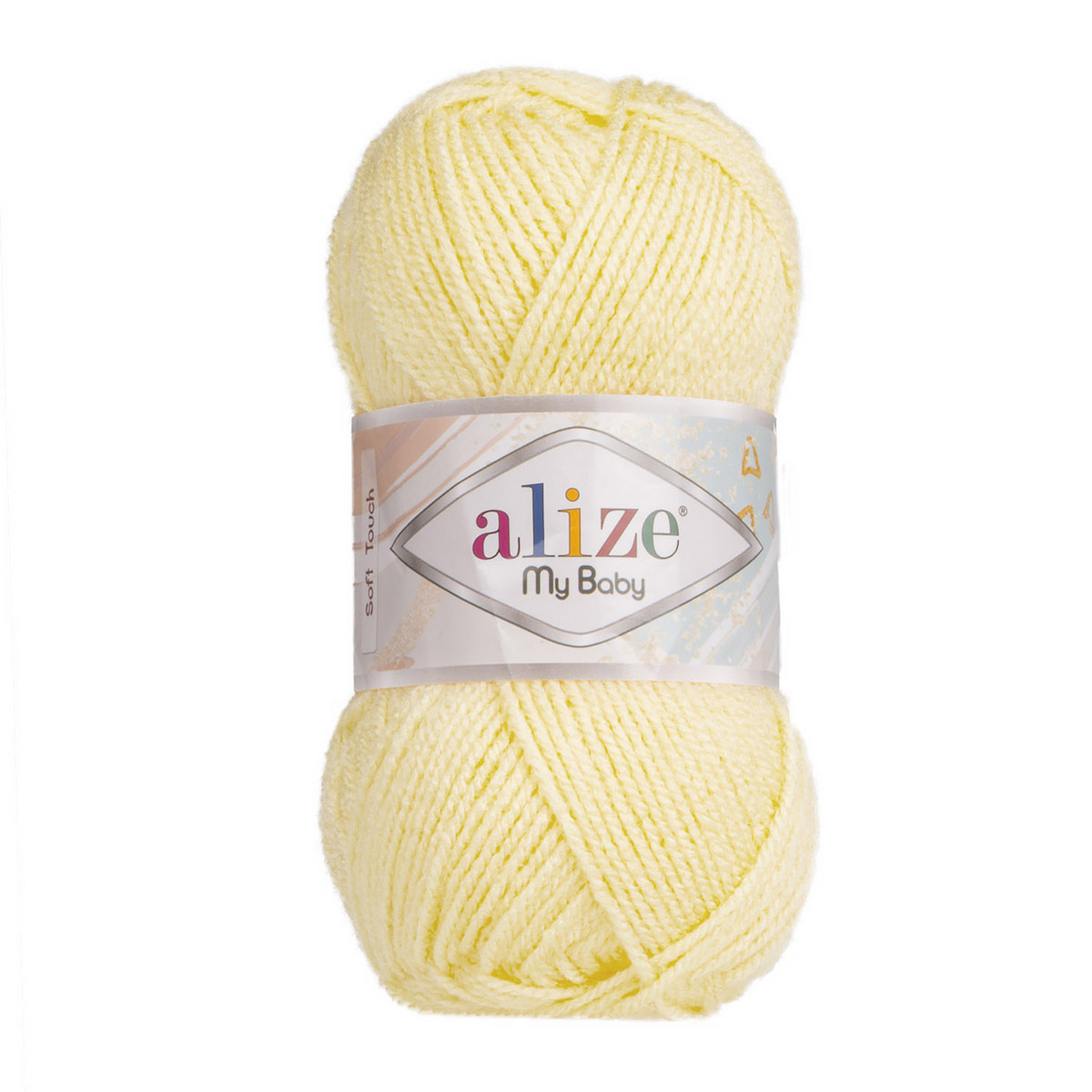 

Пряжа Alize 'My baby' 50г, 150м, 100% акрил, 13 жёлтый, 5 мотков
