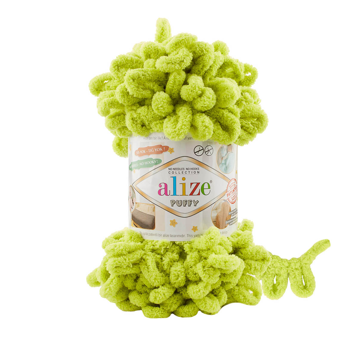 

Пряжа Alize 'Puffy' 100г, 9м, 100% микрополиэстер, 471 липа, 5 мотков