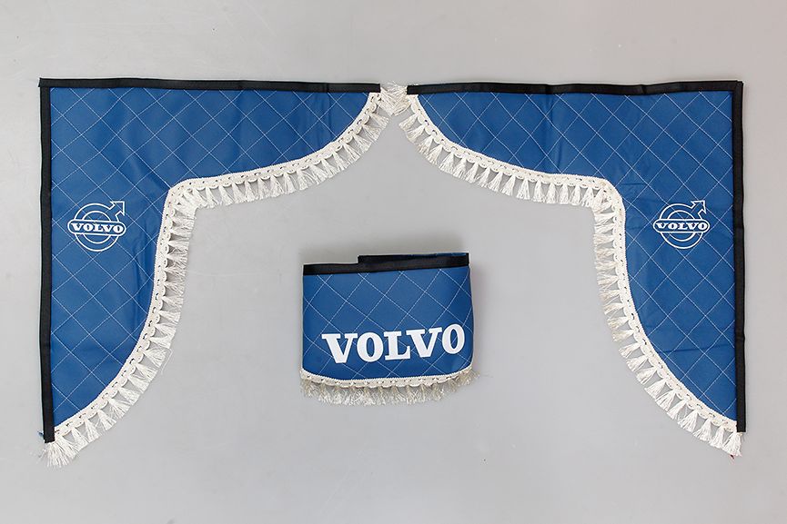 

Ламбрекен VOLVO эко-кожа (Синий с белым), Белый;синий