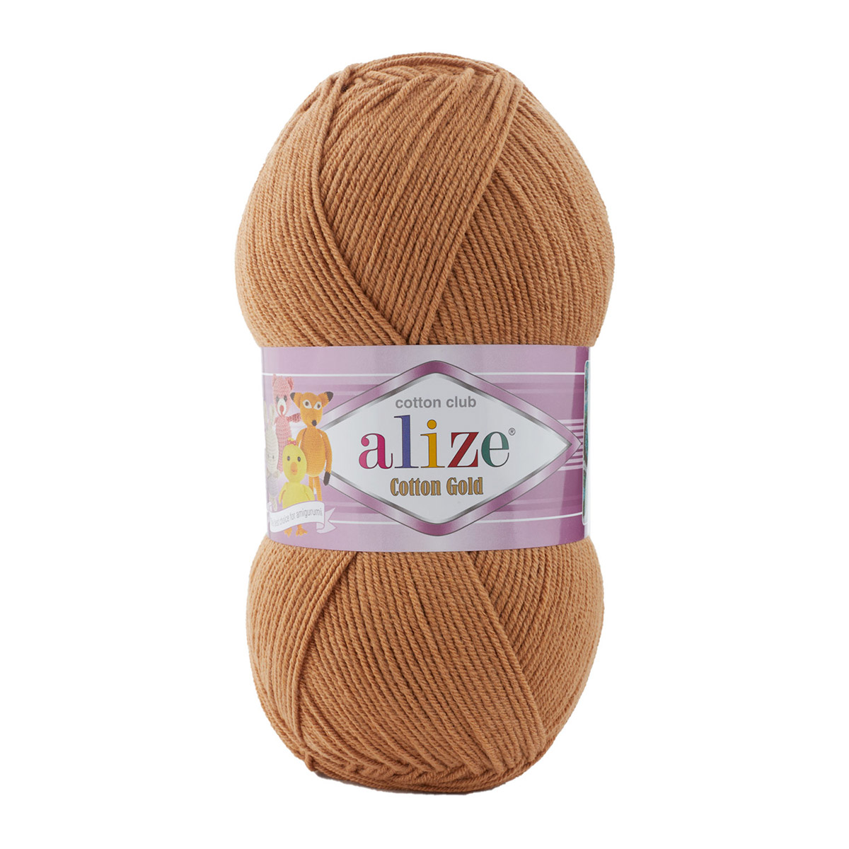 

Пряжа ALIZE 'Cotton gold' 100г, 330м, хлопок, акрил ТУ, 499 карамель, 5 мотков, Бежевый