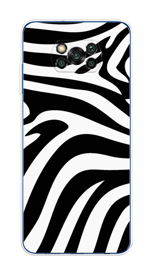 

Чехол на Poco X3/X3 Pro "Полоски зебры", Черный;белый;бежевый, 310650-1