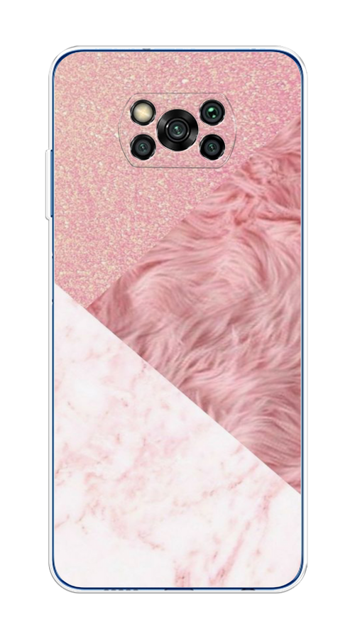 

Чехол на Poco X3/X3 Pro "Текстурные треугольники", Розовый;белый, 310650-1