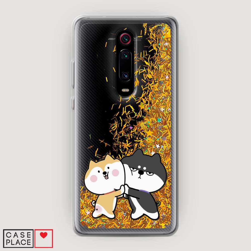 

Жидкий чехол с блестками "Обнимашки акита" на Xiaomi Mi 9T Pro, 35890-1
