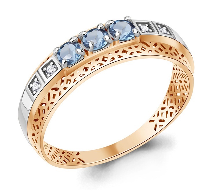 

Кольцо из золота р. , Kari Jewelry 231799, топаз/фианит, 231799