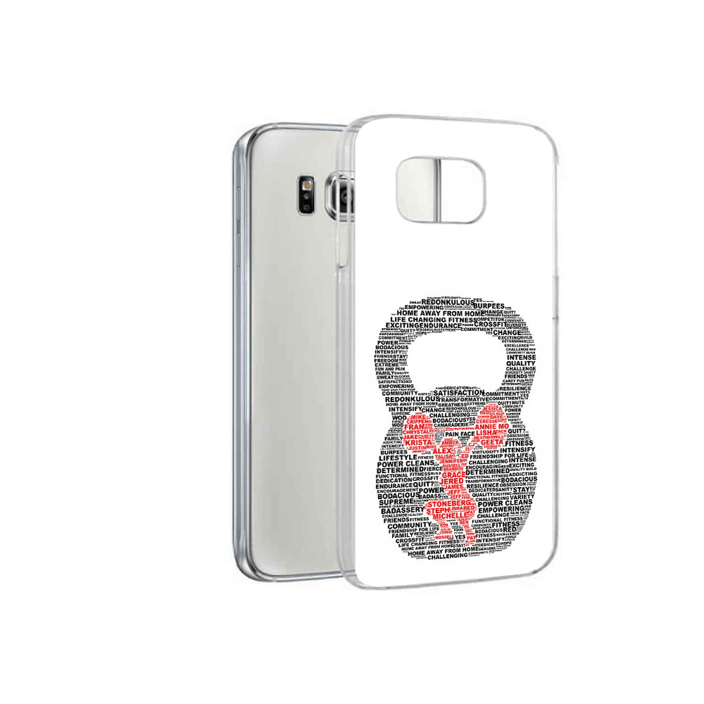 

Чехол MyPads Tocco для Samsung Galaxy S6 бодибилдинг гиря из слов (PT12300.506.232), Прозрачный, Tocco