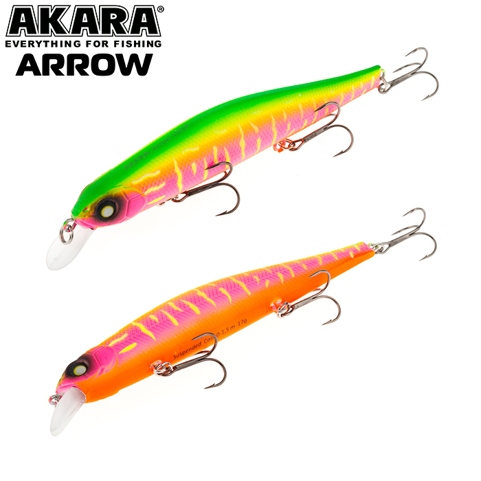 

Воблер Akara Arrow 110SP 17 гр 3/5 oz 4,3 in A207, Разноцветный, Arrow