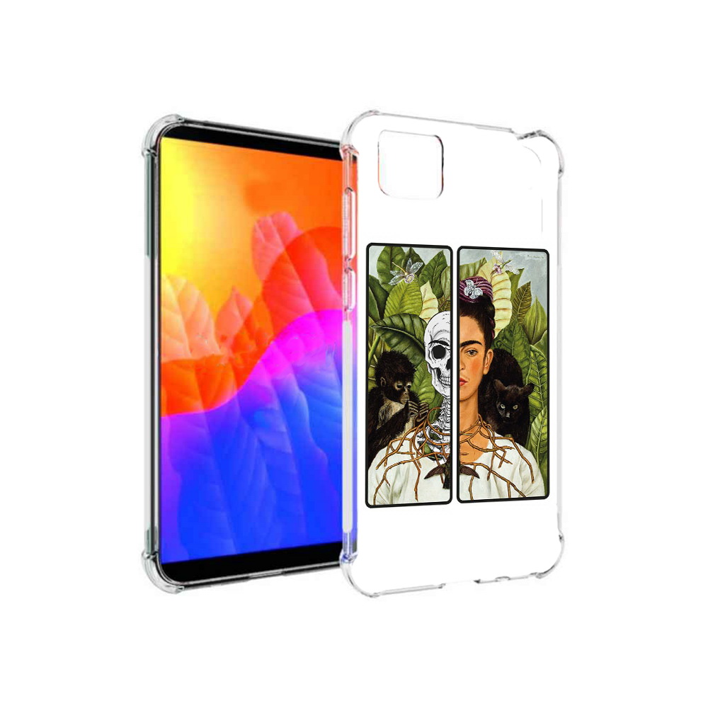 

Чехол MyPads сдвоенная картинка девушка скелет для Honor 9S, Прозрачный, Tocco