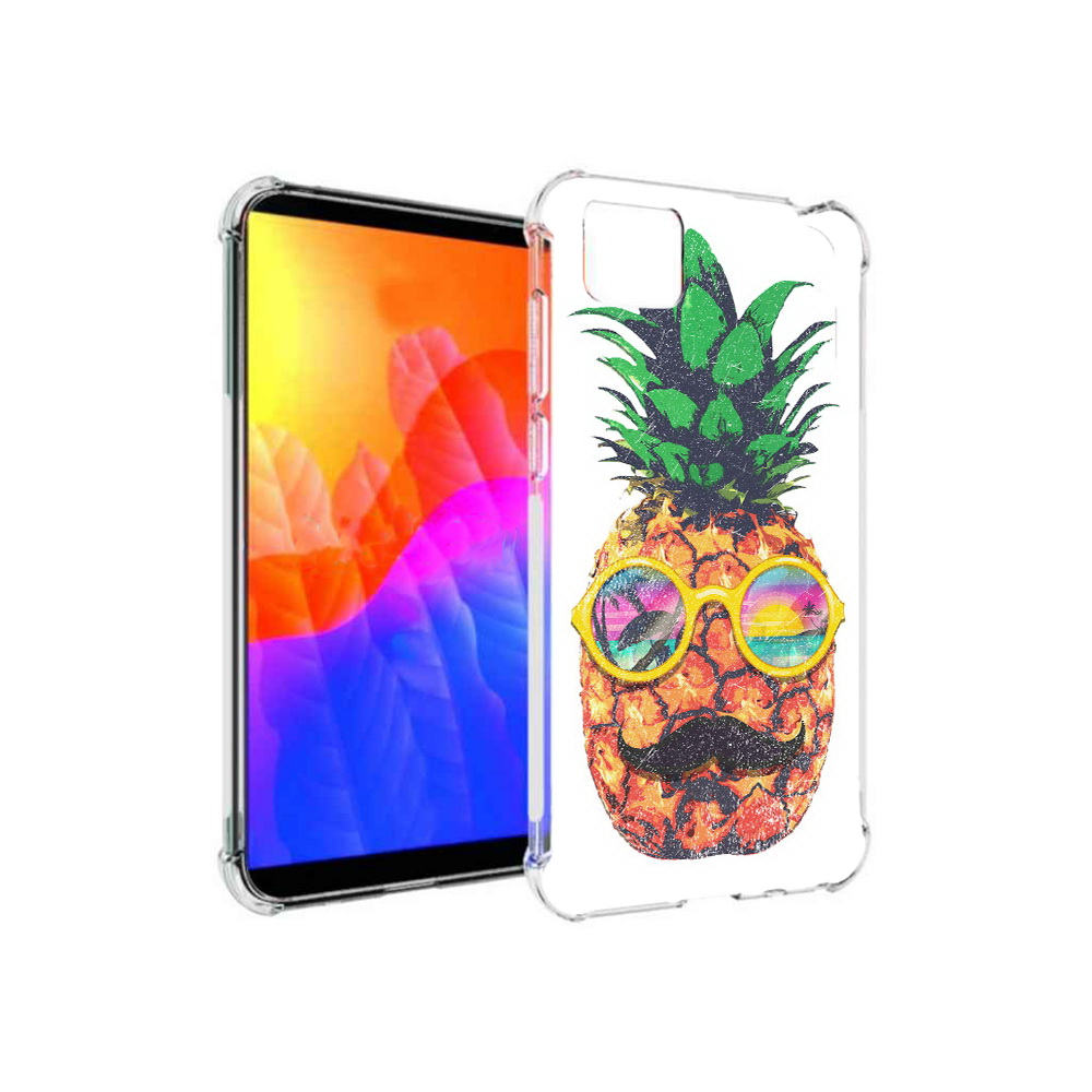 

Чехол MyPads прикольный ананас с лицом для Honor 9S, Прозрачный, Tocco
