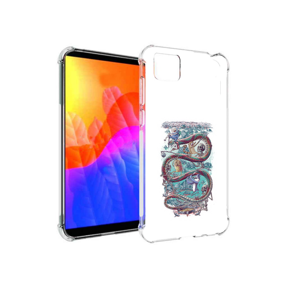 

Чехол MyPads время приключений страшилка для Honor 9S, Прозрачный, Tocco