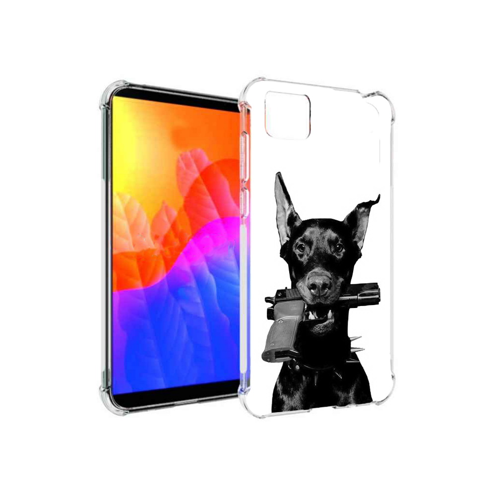 

Чехол MyPads доберман с пистолетом для Honor 9S, Прозрачный, Tocco