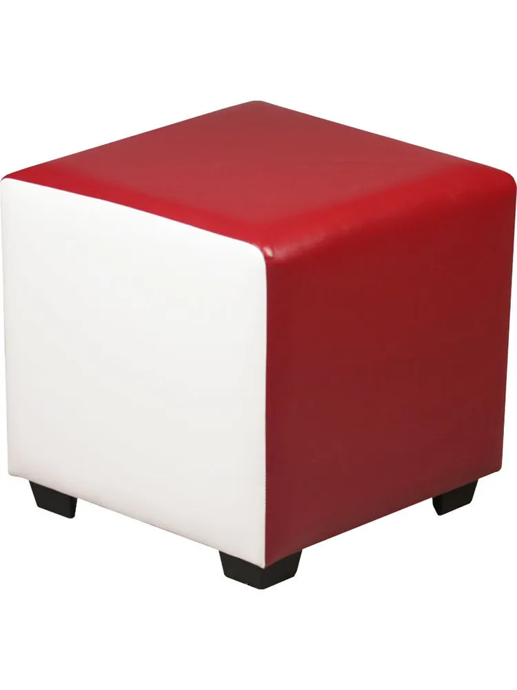 

Пуф arrau-furniture art квадратный бело-красный 40х40х40 см