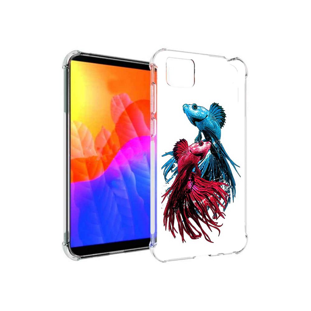 

Чехол MyPads рыбы петушки для Honor 9S (DUA-LX9), Прозрачный, Tocco