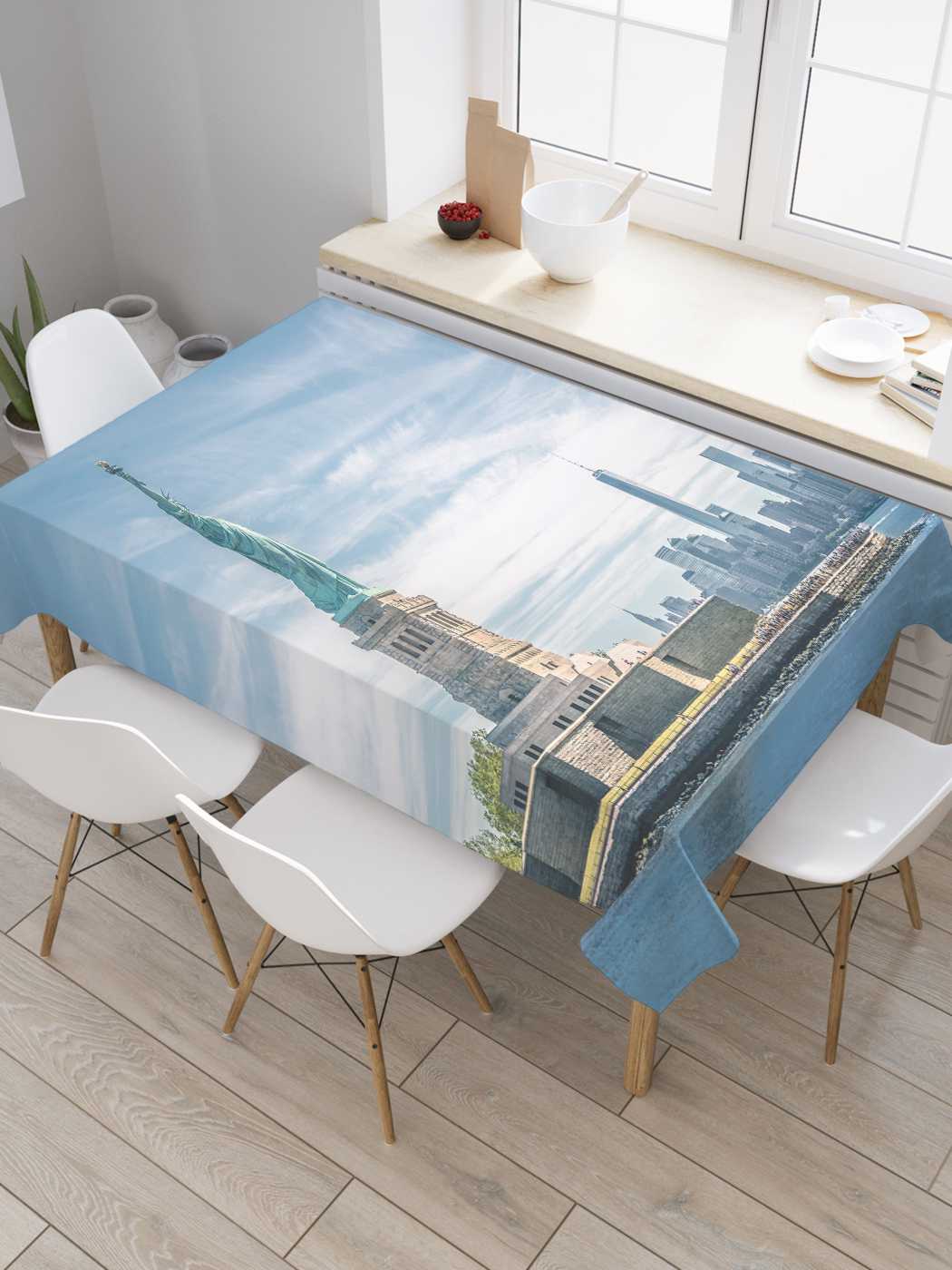 

Скатерть прямоугольная JoyArty "Статуя Свободы" из оксфорда, 180x145 см, Статуя Свободы