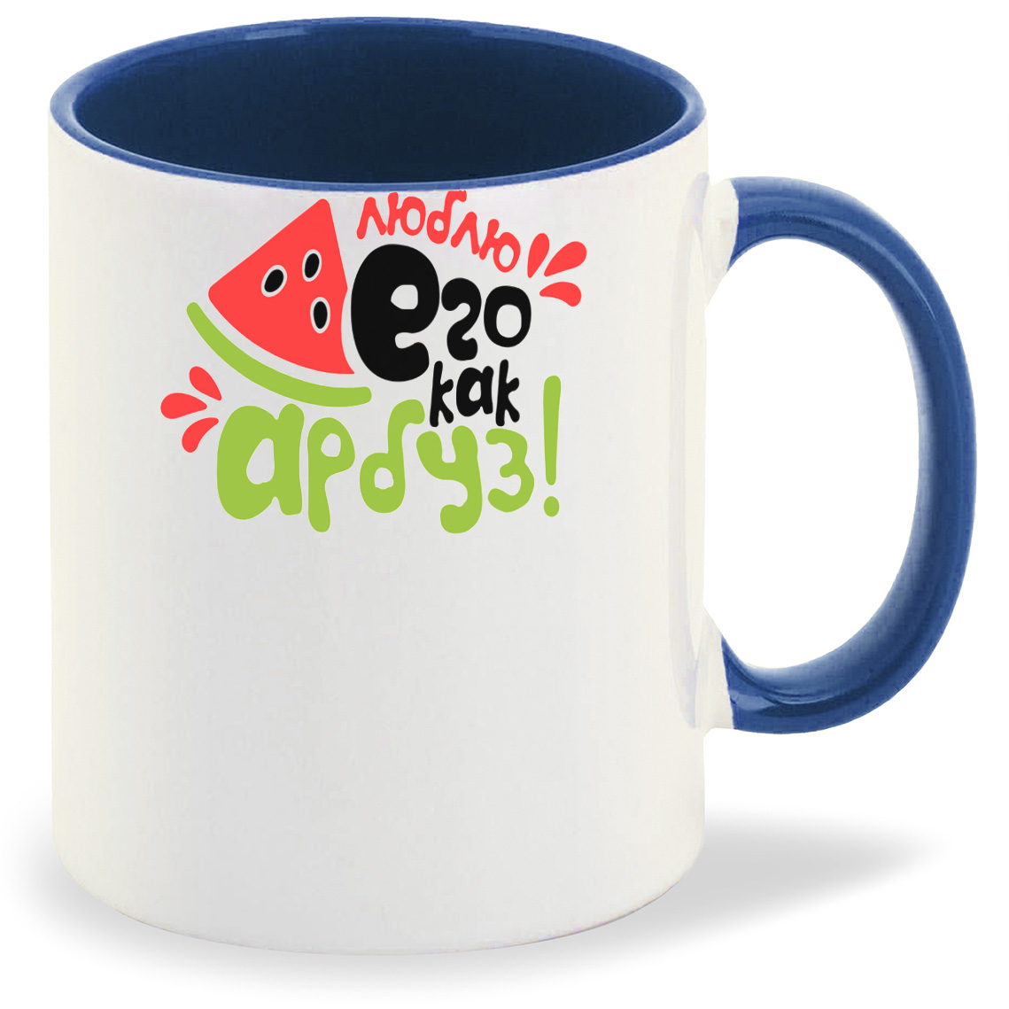 

Кружка CoolPodarok Люблю его как арбуз, Люблю его как арбуз