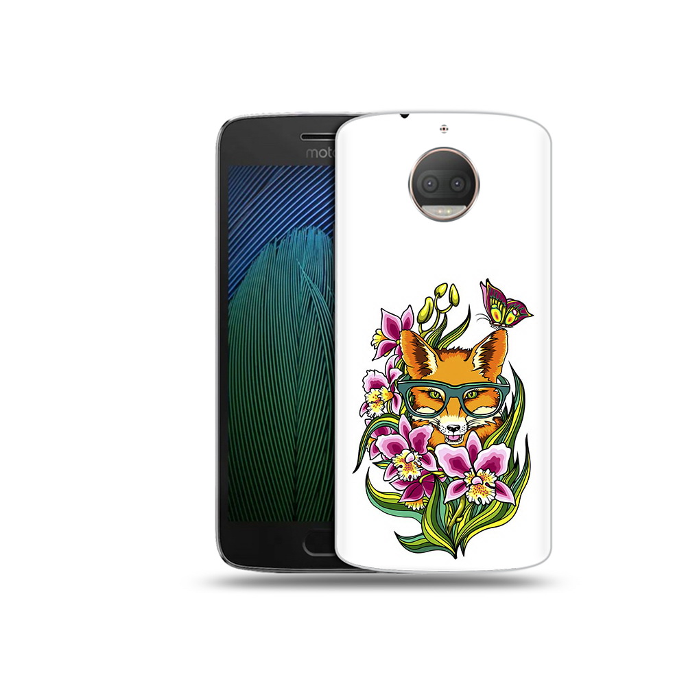 

Чехол MyPads Tocco для Motorola Moto G5S Plus Лиса в цветах (PT75337.377.108), Прозрачный, Tocco