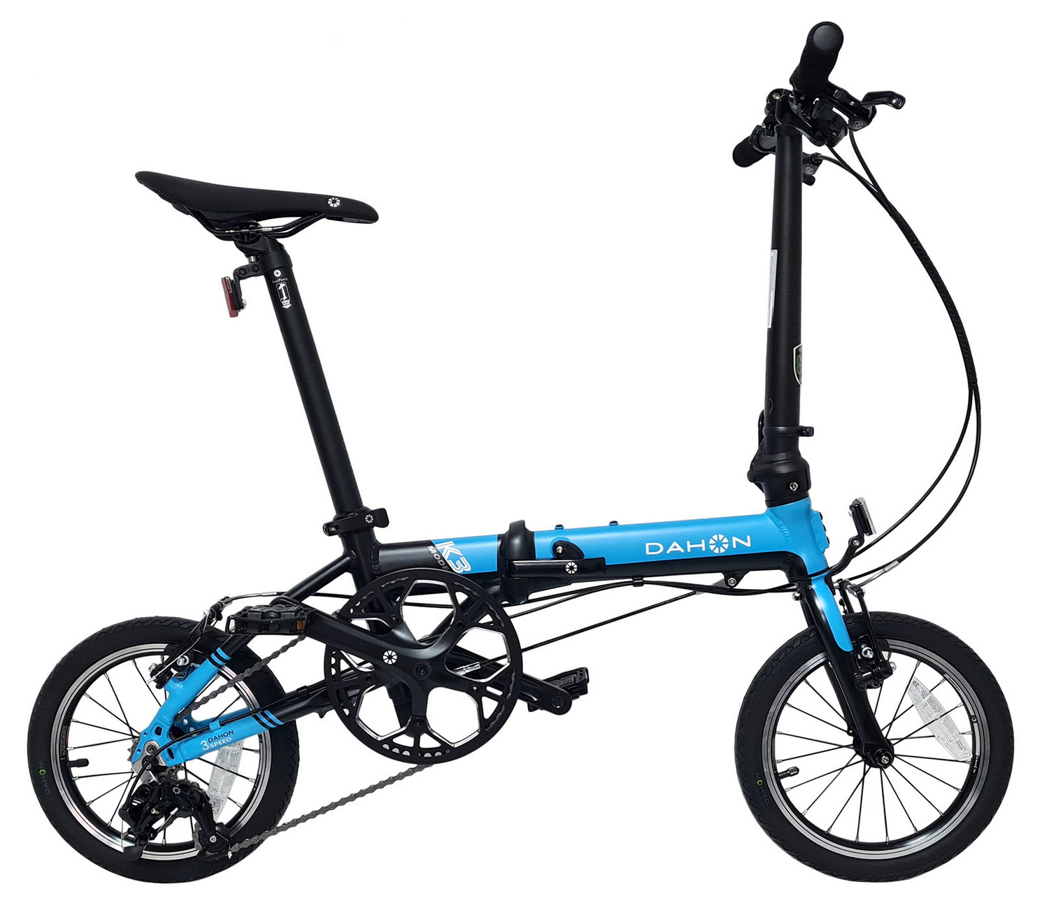 Велосипед Dahon K3 складной, 14 дюймов, KAA433, чёрно-синий